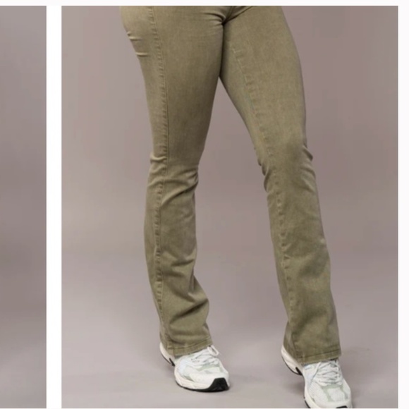 Fitjeans Pastel Flared - Khaki - Picture 3 of 9